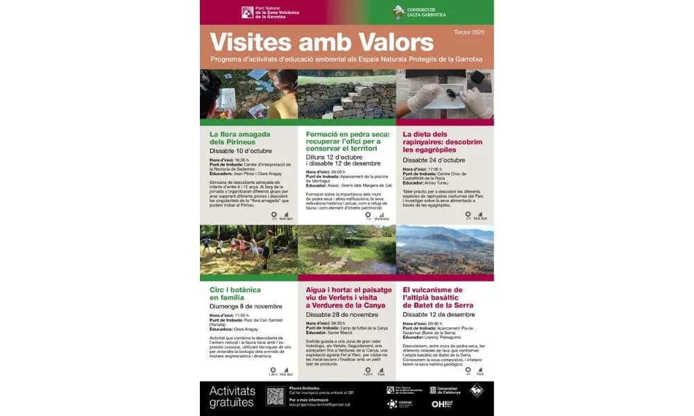 Visites amb Valors: tardor amb flora, circ familiar i tallers de pedra seca